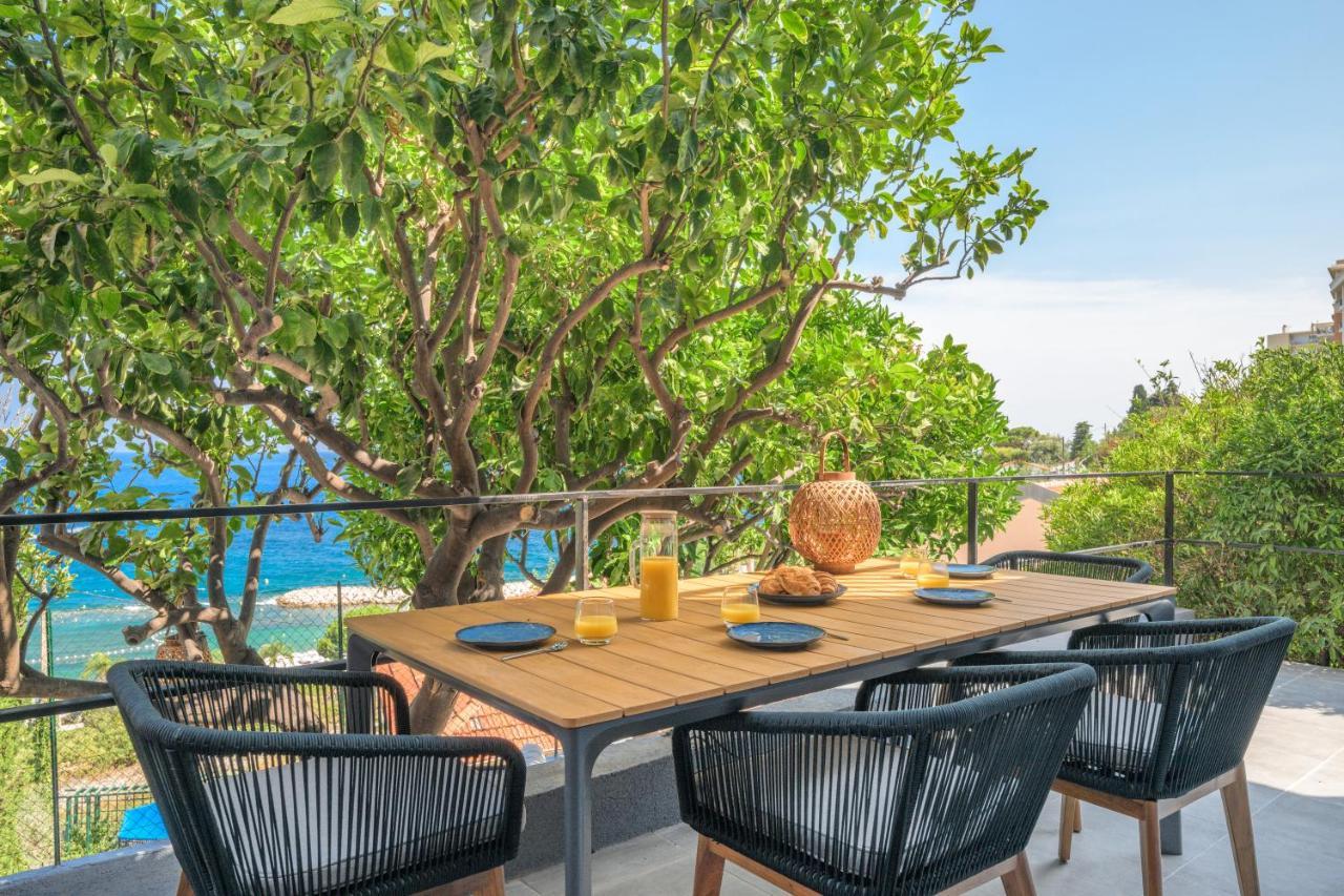 Proche Monaco, Vue Mer, Acces Plage Et Jardin Privatif Saint-Antoine  エクステリア 写真