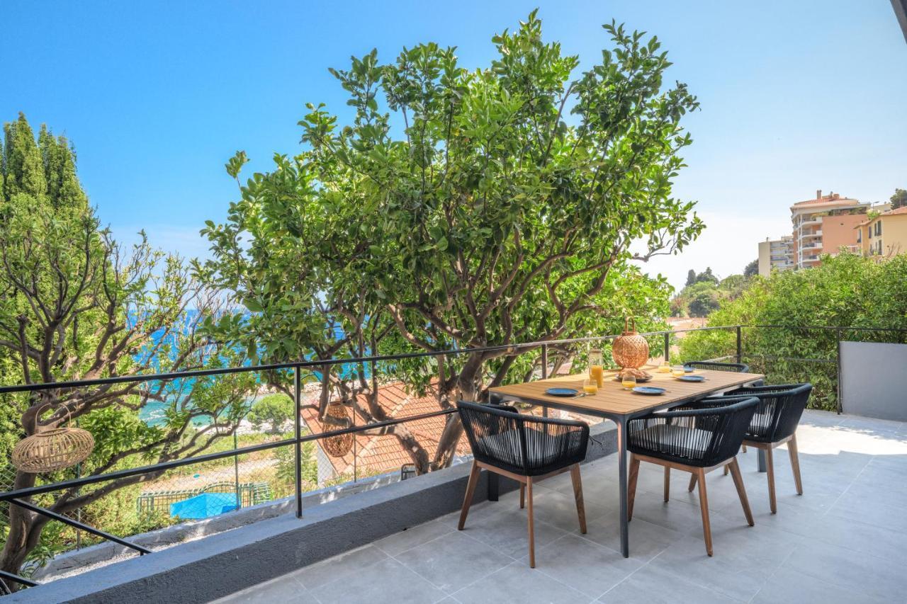 Proche Monaco, Vue Mer, Acces Plage Et Jardin Privatif Saint-Antoine  エクステリア 写真